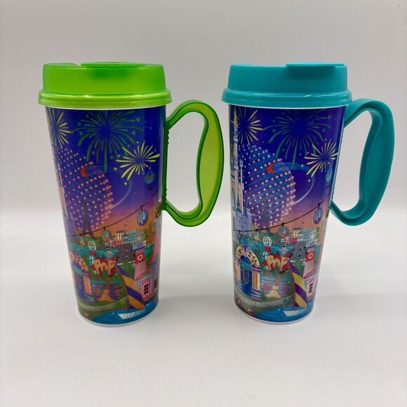 2024 Walt Disney World Resort 2 Cups Mugs Mickey & Friends Souvenir Memorabilia - Picture 2 of 7